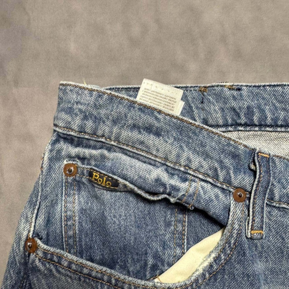 Polo Ralph Lauren Jeans Mens 36x30 Light Wash Blue 90s Vintage Straight Leg - Picture 7 of 14